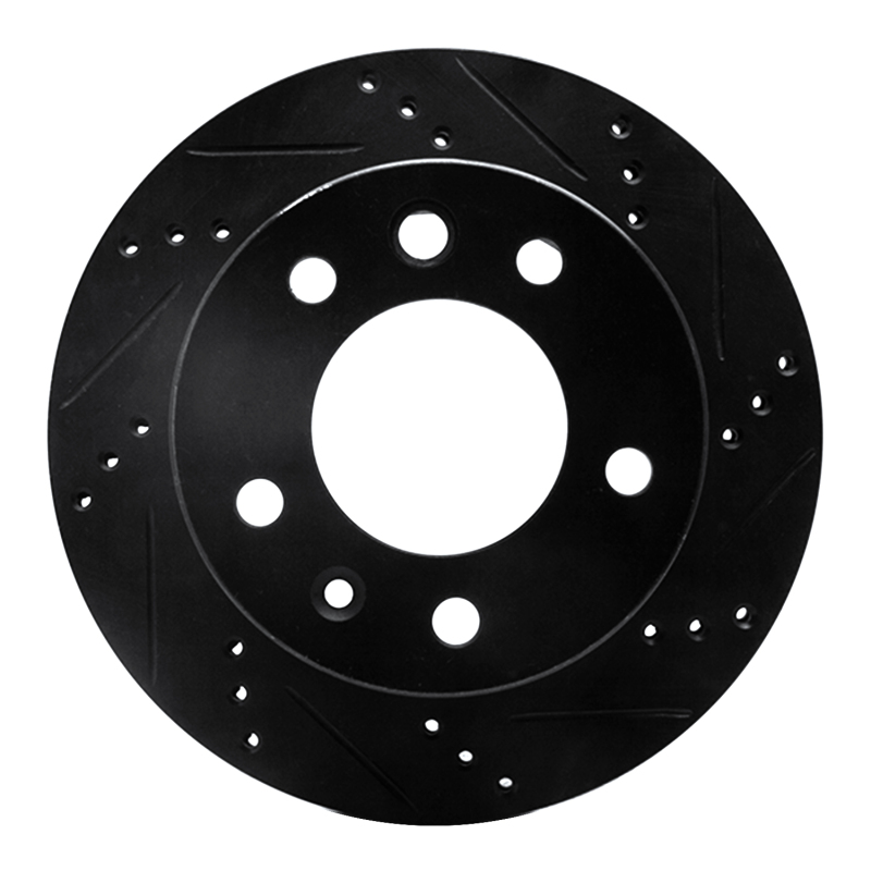Dodge Sprinter 3500 Brake Rotor (1) - Front Left - R1 Concepts - Drilled & Slotted - Black - `02-`06